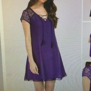 Amara Lace Yoke Shift Dress from Francesca’s